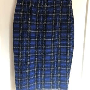 Checkered blue black skirt